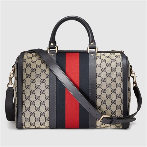 gucci gg canvas boston bag|Gucci Boston bag used.